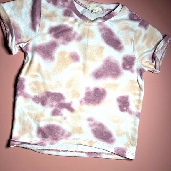Jessica Simpson Purple and Cream Short Sleeve Tee - Picture 5 of 6